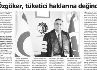 ÖZGÖKER, TÜKETİCİ HAKLARINA DEĞİNDİ