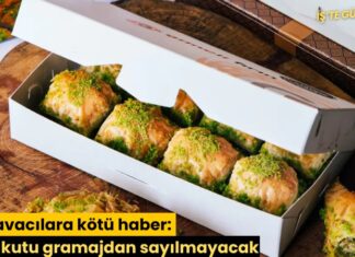 Baklavacılara kötü haber: Artık kutu gramajdan sayılmayacak
