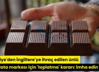 Türkiye’den İngiltere’ye ihraç edilen ünlü çikolata markası için ‘toplatma’ kararı: İmha edin