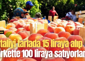 Şeftaliyi tarlada 15 liraya alıp markette 100 liraya satıyorlar