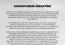 Feridun Geçgel’den açıklama.